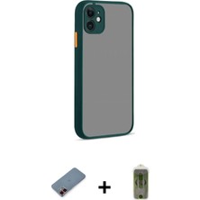 BUTİMAR'S iPhone 12 Ahenk Çizgi Serisi - Siyah Joko Magic 5d Hayalet Cam + Kırmızı Metal Kamera Lens Koruma Cam