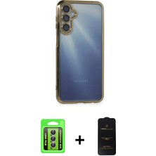 BUTİMAR'S Galaxy A15 4g Vadi Minimal - Siyah 6d Antistatik Mat Seramik Hayalet Nano Ekran Koruyucu + Gümüş Raze Metal Kamera Lens