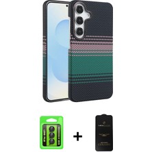 BUTİMAR'S Galaxy A15 4g Doruk Serisi - Siyah 6d Antistatik Mat Seramik Hayalet Nano Ekran Koruyucu + Siyah Raze Metal Kamera Lens