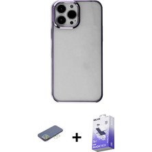 BUTİMAR'S iPhone 13 Pro Max Doruk Doku Prime - Siyah Bilvis 5in1 5d Magic Hayalet Cam Ekran Koruyucu + Yeşil Renkli Kamera Lens Koruma Cam