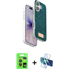 BUTİMAR'S iPhone 17 Vadi Klasik Serisi - Siyah 3D Antistatik Seramik Nano Ekran Koruyucu + Gri Raze Metal Kamera Lens