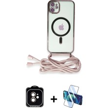 BUTİMAR'S iPhone 11 Eksen Özel Seri - Siyah 3D Antistatik Cam Ekran Koruyucu + Turuncu Pvd Metal Kamera Lens