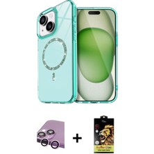 BUTİMAR'S iPhone 14 Kıvılcım Form Prime - Siyah Buffer Cam Ekran Koruyucu + Mor Raze Metal Kamera Lens