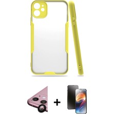 BUTİMAR'S iPhone 11 Atlas Asil Serisi - Siyah 3D Antistatik Mat Seramik Nano Ekran Koruyucu + Siyah Raze Metal Kamera Lens