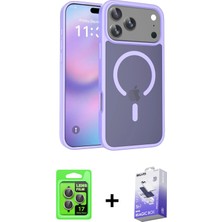 BUTİMAR'S iPhone 17 Pro Siluet Minimal Prime - Siyah Bilvis 5in1 5d Magic Hayalet Cam Ekran Koruyucu + Gri Raze Metal Kamera Lens