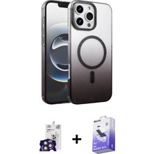 BUTİMAR'S iPhone 16 Pro Max Ahenk Doku Özel Seri - Siyah Bilvis 5in1 5d Magic Hayalet Cam Ekran Koruyucu + Titanyum Gri Bilvis Titan Kamera Lens