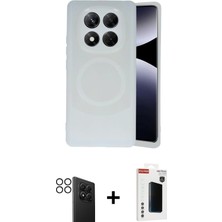 BUTİMAR'S Redmi Note 14 Pro 4g Ufuk Serisi - Şeffaf Hayalet Polymer Nano Ekran Koruyucu + Siyah Pvd Metal Kamera Lens