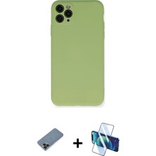 BUTİMAR'S iPhone 11 Pro Max Ahenk Serisi - Siyah 3D Antistatik Cam Ekran Koruyucu + Siyah Metal Kamera Lens Koruma Cam