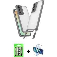 BUTİMAR'S Galaxy A26 Ufuk Klasik - Siyah 3D Antistatik Cam Ekran Koruyucu + Gümüş Raze Metal Kamera Lens