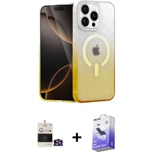 BUTİMAR'S iPhone 14 Pro Max Eksen Minimal Özel Seri - Siyah Bilvis 5in1 5d Magic Hayalet Cam Ekran Koruyucu + Gümüş Bilvis Titan Kamera Lens