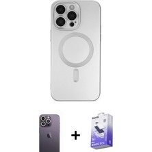 BUTİMAR'S iPhone 13 Pro Max Akış Minimal Özel Seri - Siyah Bilvis 5in1 5d Magic Hayalet Cam Ekran Koruyucu + Beyaz Neon Fosforlu Kamera Lens