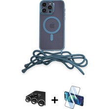 BUTİMAR'S iPhone 13 Pro Max Eksen Özel Seri - Siyah 3D Antistatik Cam Ekran Koruyucu + Gümüş Raze Metal Kamera Lens