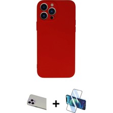 BUTİMAR'S iPhone 13 Pro Max Ahenk Serisi - Siyah 3D Antistatik Cam Ekran Koruyucu + Mor Rainbow Kamera Lens Koruma Cam