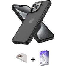 BUTİMAR'S iPhone 13 Pro Max Atlas Form - Siyah Bilvis 5in1 3D Magic Cam Ekran Koruyucu + Gold Pers Alüminyum Kamera Lens