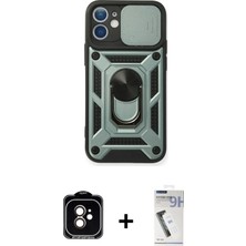 BUTİMAR'S iPhone 11 Ahenk Klasik - Şeffaf Uv Polymer Nano Ekran Koruyucu + Turuncu Pvd Metal Kamera Lens