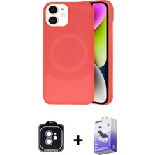 BUTİMAR'S iPhone 11 Ufuk Serisi - Siyah Bilvis 5in1 5d Magic Hayalet Cam Ekran Koruyucu + Mavi Pvd Metal Kamera Lens