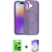 BUTİMAR'S iPhone 17 Siluet Minimal Prime - Siyah Bilvis 5in1 3D Magic Cam Ekran Koruyucu + Açık Mor Raze Metal Kamera Lens