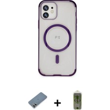 BUTİMAR'S iPhone 12 Eksen Klasik Koleksiyonu - Siyah Joko Magic 5d Hayalet Cam + Gold Metal Kamera Lens Koruma Cam