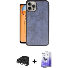 BUTİMAR'S iPhone 15 Pro Kıvılcım Işık Serisi - Siyah Bilvis 5in1 5d Magic Hayalet Cam Ekran Koruyucu + Titanyum Gri Raze Metal Kamera Lens