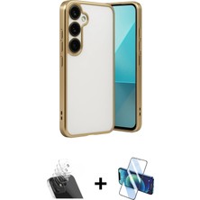 BUTİMAR'S Galaxy A24 4g Vadi Minimal - Siyah 3D Antistatik Cam Ekran Koruyucu + Şeffaf Kamera Lens Koruma Cam