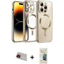 BUTİMAR'S iPhone 13 Pro Max Nova Işık Özel Seri - Siyah 6d Mat Seramik Hayalet Nano Ekran Koruyucu + Kırmızı Rainbow Kamera Lens Koruma Cam