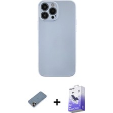 BUTİMAR'S iPhone 13 Pro Max Ahenk Serisi - Siyah Bilvis 5in1 5d Magic Hayalet Cam Ekran Koruyucu + Mor Metal Kamera Lens Koruma Cam