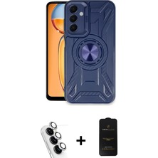 BUTİMAR'S Galaxy A25 5g Nova Yansıma Prime - Siyah 6d Antistatik Mat Seramik Hayalet Nano Ekran Koruyucu + Gümüş Valdez Metal Kamera Lens
