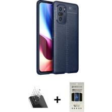 BUTİMAR'S Poco F3 Doruk Klasik Özel Seri - Siyah 5d Hayalet Cam Ekran Koruyucu + Şeffaf Kamera Lens Koruma Cam
