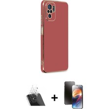 BUTİMAR'S Redmi Note 10 Yankı Serisi - Siyah 3D Antistatik Mat Seramik Nano Ekran Koruyucu + Şeffaf Kamera Lens Koruma Cam