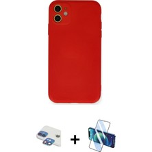 BUTİMAR'S iPhone 11 Ahenk Serisi - Siyah 3D Antistatik Seramik Nano Ekran Koruyucu + Gökkuşağı Pers Alüminyum Kamera Lens
