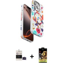 BUTİMAR'S iPhone 14 Pro Max Siluet Doku - Siyah Buffer Cam Ekran Koruyucu + Siyah Bilvis Titan Kamera Lens