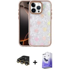 BUTİMAR'S iPhone 14 Pro Max Odak Prime - Siyah Bilvis 5in1 5d Magic Hayalet Cam Ekran Koruyucu + Gold Raze Metal Kamera Lens