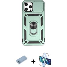 BUTİMAR'S iPhone 12 Pro Max Ahenk Klasik - Siyah 3D Antistatik Seramik Nano Ekran Koruyucu + Mavi Shine Kamera Lens Koruma Cam