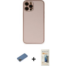 BUTİMAR'S iPhone 12 Pro Max Yadigar Klasik - Siyah 6d Mat Seramik Hayalet Nano Ekran Koruyucu + Gold Shine Kamera Lens Koruma Cam
