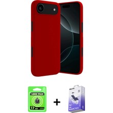 BUTİMAR'S iPhone 17 Air Kozmos Yansıma Özel Seri - Siyah Bilvis 5in1 5d Magic Hayalet Cam Ekran Koruyucu + Gold Raze Metal Kamera Lens