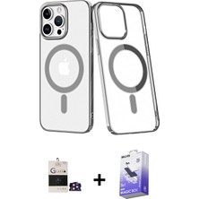 BUTİMAR'S iPhone 14 Pro Max Yörünge Minimal - Siyah Bilvis 5in1 5d Magic Hayalet Cam Ekran Koruyucu + Gold Bilvis Titan Kamera Lens