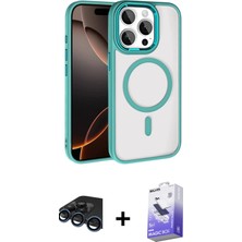 BUTİMAR'S iPhone 15 Pro Max Kıvılcım Prime - Siyah Bilvis 5in1 5d Magic Hayalet Cam Ekran Koruyucu + Lacivert Raze Metal Kamera Lens