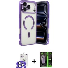 BUTİMAR'S iPhone 17 Pro Max Nova Işık Özel Seri - Siyah 360 Mat Full Body Arka Koruyucu + Natural Grey Bilvis Titan Kamera Lens