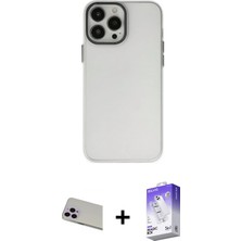 BUTİMAR'S iPhone 13 Pro Max Ahenk Çizgi Prime - Siyah Bilvis 5in1 3D Magic Cam Ekran Koruyucu + Mor Rainbow Kamera Lens Koruma Cam