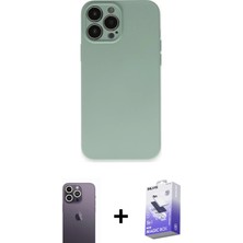 BUTİMAR'S iPhone 13 Pro Max Ahenk Serisi - Siyah Bilvis 5in1 5d Magic Hayalet Cam Ekran Koruyucu + Beyaz Neon Fosforlu Kamera Lens