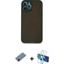 BUTİMAR'S iPhone 12 Pro Max Ahenk Çizgi Serisi - Siyah 3D Antistatik Seramik Nano Ekran Koruyucu + Siyah Shine Kamera Lens Koruma Cam