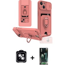 BUTİMAR'S iPhone 14 Vadi Form Prime - Şeffaf 360 Full Body Arka Koruyucu + Gümüş Pvd Metal Kamera Lens