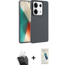 BUTİMAR'S Redmi Note 13 Pro 4g Doruk Serisi - Şeffaf Pasifik Cam Ekran Koruyucu + Şeffaf Kamera Lens Koruma Cam