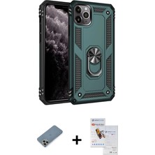 BUTİMAR'S iPhone 11 Pro Max Ahenk Klasik Koleksiyonu - Siyah Seramik Nano Ekran Koruyucu + Gold Metal Kamera Lens Koruma Cam