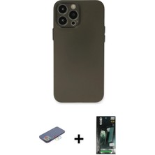 BUTİMAR'S iPhone 13 Pro Atlas Minimal Prime - Şeffaf 360 Full Body Arka Koruyucu + Mavi Renkli Kamera Lens Koruma Cam