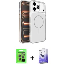 BUTİMAR'S iPhone 17 Pro Kutup Doku Serisi - Siyah Bilvis 5in1 5d Magic Hayalet Cam Ekran Koruyucu + Gri Raze Metal Kamera Lens