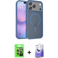 BUTİMAR'S iPhone 17 Pro Siluet Minimal Prime - Siyah Bilvis 5in1 5d Magic Hayalet Cam Ekran Koruyucu + Gri Raze Metal Kamera Lens