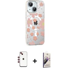 BUTİMAR'S iPhone 14 Yörünge Işık Prime - Siyah Bilvis 3D Mat Cam Ekran Koruyucu + Kırmızı Shine Kamera Lens