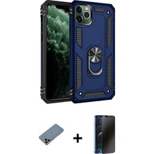 BUTİMAR'S iPhone 11 Pro Ahenk Klasik Koleksiyonu - Siyah 3D Antistatik Hayalet Cam Ekran Koruyucu + Gold Shine Kamera Lens Koruma Cam