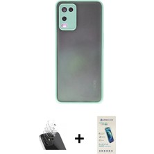 BUTİMAR'S Oppo A54 4g Ahenk Çizgi Serisi - Şeffaf Pasifik Cam Ekran Koruyucu + Şeffaf Kamera Lens Koruma Cam